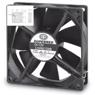 Livello a basso rumore automatico di plastica del fan 23dB della ventola di raffreddamento 92X92X25 di PBT 94V0