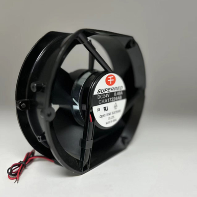 ventilatore senza spazzola CC nero 12V 120x120x25mm con cuscinetto a sfera/cuscinetto a manica