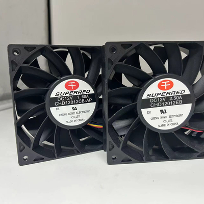 Flusso d'aria nero della ventola di raffreddamento 45 CFM del ventilatore del computer di CC di 2.4W 120x120x38mm